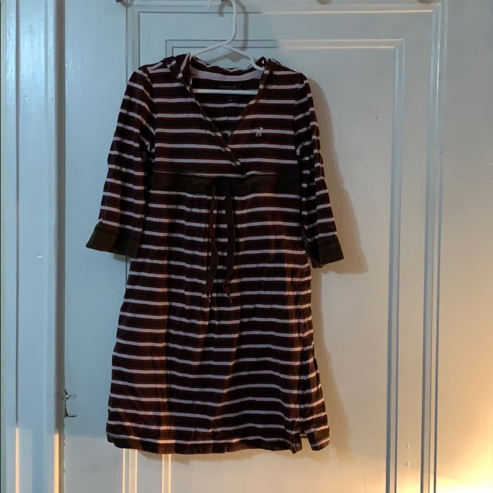 Girl's striped hooded dress